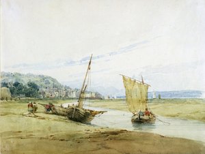 होनफेलुर के पास, c.1822 (कागज पर ग्रेफाइट से अधिक) द्वारा रिचर्ड पार्क्स बोनिंगटन