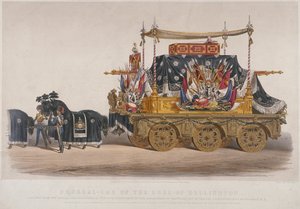 ड्यूक ऑफ वेलिंगटन, 1852 की अंतिम संस्कार कार का दृश्य