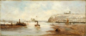 कार्डिफ डॉक्स के बाहर लाइटहाउस, 1861-1916 द्वारा रिचर्ड शॉर्ट