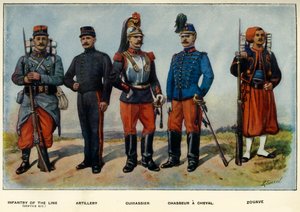 फ्रांसीसी सेना के प्रकार, 1919। द्वारा रिचर्ड सिम्किन