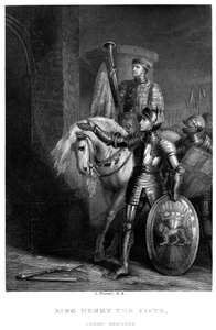 19 वीं शताब्दी के हरफेलुर से पहले किंग हेनरी वी 1387-14220। द्वारा रिचर्ड वेस्टल