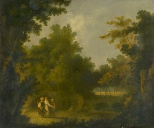 'द गार्डन ऑफ़ द विला मैडम, रोम', 1723-1782 द्वारा रिचर्ड विल्सन