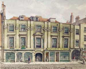 Shaftesbury House, Aldersgate Street, London, 1819 (wc sketch)