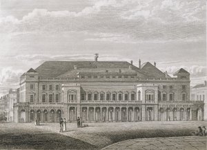 द किंग्स थिएटर, हेमार्केट, बार्थोलोमेव हावलेट (1767-1827), पब द्वारा उकेरा गया। रॉबर्ट विल्किंसन द्वारा, 1820 द्वारा रॉबर्ट ब्लेमेल श्नेबेलबी