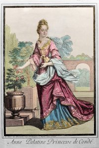 ऐनी पैलेटिन, कोंडे की राजकुमारी (ऐनी डी बाविरे (1648-1723) (ऐनी हेनरीट जूली डे बाविरे) (बावेरिया की ऐनी हेनरीट) (अन्ना डेल पैलेटिनेटो) - रॉबर्ट बोनार्ट द्वारा उत्कीर्णन -