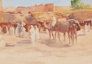 बाजार की यात्रा (जल रंग) द्वारा रॉबर्ट बर्न्स