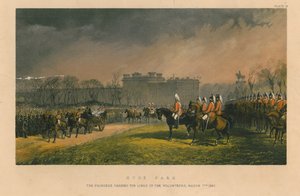 हाइड पार्क - स्वयंसेवकों की पंक्तियों को पारित करने वाली राजकुमारी, 7 मार्च 1863, 1863 द्वारा रॉबर्ट चार्ल्स डुडले
