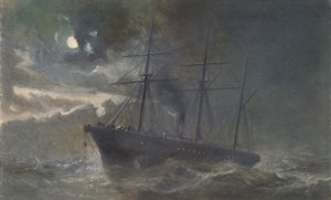 26 अगस्त, 1866, 1866 की रात को 1865 की केबल की एक बाइट को बांधते हुए अल्बानी।