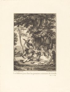 चंचल खेल विश्व के प्रथम रसोइये हैं द्वारा Robert Delaunay after Jean Michel Moreau