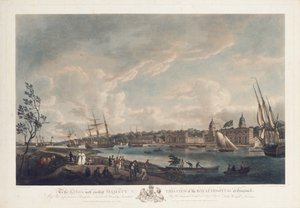 ग्रीनविच, 1793 में रॉयल अस्पताल का दृश्य