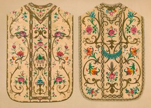 लुइगी एंड एर्सिलिया मार्टिनी, 1893 द्वारा कशीदाकारी Chasubles। द्वारा रॉबर्ट डडली
