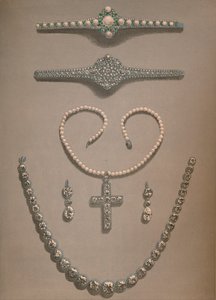 हार, झुमके, कंगन शादी के उपहार डेनमार्क के अलेक्जेंड्रा, 1863 को प्रस्तुत किए
