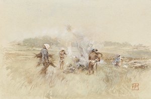 1867-1903 को आग सुलगाने वाले ब्रश पर वर्क हीपिंग ब्रश द्वारा रॉबर्ट फ्रेडरिक ब्लम