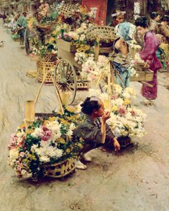 द फ्लॉवर मार्केट, टोक्यो, 1892 द्वारा रॉबर्ट फ्रेडरिक ब्लम