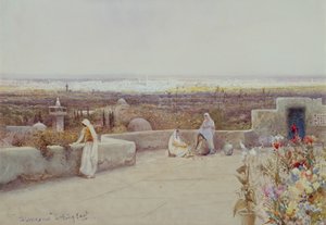 दमिश्क पूर्व की ओर देख रहे हैं (जल रंग) द्वारा रॉबर्ट जॉर्ज टैलबोट केली