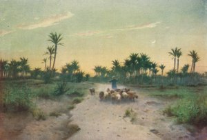 गोशेन की भूमि में - शाम, c1880, 1904 द्वारा रॉबर्ट जॉर्ज टैलबोट केली
