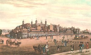 टॉवर ऑफ लंदन, c1821। द्वारा रॉबर्ट हेवेल