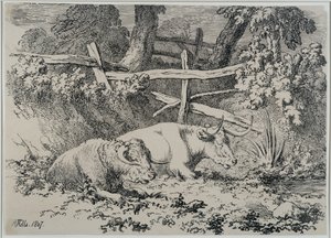 मवेशी विश्राम, 1807 द्वारा रॉबर्ट हिल्स