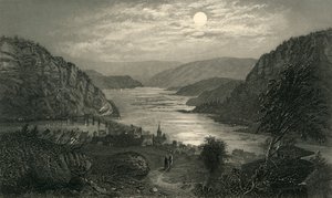 मूनलाइट द्वारा हार्पर फेरी, 1872। द्वारा रॉबर्ट हिंसेलवुड
