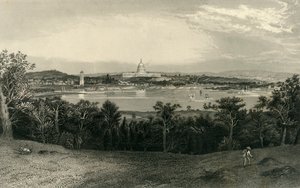 अर्लिंगटन हाइट्स से वाशिंगटन, 1874। द्वारा रॉबर्ट हिंसेलवुड