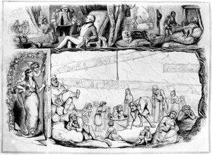 कैपिटल एंड लेबर, चित्रण &39;पंच&39;, 29 जुलाई 1843 से द्वारा रॉबर्ट जैकब हैमर्टन
