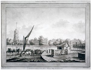 व्हाइट लायन इन, पुटनी, लंदन, 1783 से फुलहम का दृश्य