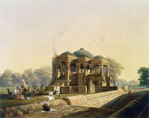 एफ। विदरिंगटन द्वारा चित्रित &39;सीन, कॉस्ट्यूम्स एंड आर्किटेक्चर ऑफ इंडिया&39; के वॉल्यूम -1 से हुलवुद में प्राचीन मंदिर, जी हंट द्वारा पब द्वारा उकेरा गया और पब, जेबी हॉगर्थ द्वारा चित्रित किया गया। एकरमैन द्वारा, 1826 (एक्वाटिन)