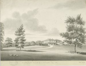 मोसले कोर्ट: सीपिया वॉश ड्राइंग, 1837