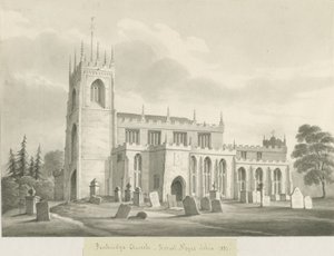 पेनक्रीज चर्च: सेपिया वॉश ड्राइंग, 1831 द्वारा रॉबर्ट नोयस