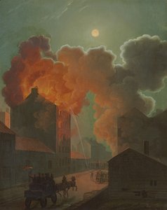 मूनलाइट द्वारा बोस्टन में एक आग, c.1830-1835