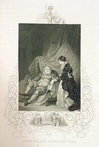 हेनरी VIII और कैथरीन Parr, जे। रोजर्स द्वारा उत्कीर्ण विलियम शेक्सपियर (1564-1616) के नाटक हेनरी VIII या &39;ऑल इज ट्रू&39; में द्वारा रॉबर्ट स्मिर्के