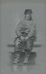 कैडेट, c.1895 (ग्रे टैबलेट पर ग्रेफाइट)