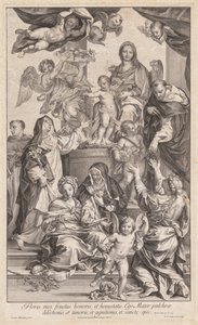वर्जिन एंड चाइल्ड विद सेंट्स, c. 1720-1730। द्वारा रॉबर्ट वैन ऑडेनेरड