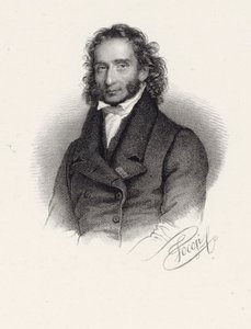 निकोलो पगनीनी का पोर्ट्रेट 1782-1840, 1830। द्वारा रॉबर्टो फ़ोकोसी