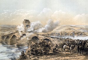 बोथवेल ब्रिज की लड़ाई, 1679 19 वीं सदी। द्वारा रॉबर्टसन