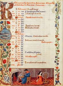 Ms लेट 1173 फरवरी ऑफ द आवर्स ऑफ चार्ल्स डी&39;अंग्लो, c.1480 द्वारा रॉबिनट टेस्टार्ड