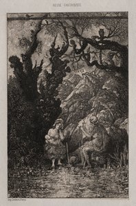 डेथ एंड द यंग मदर, 1861। द्वारा रोडोलफे ब्रेज़िन
