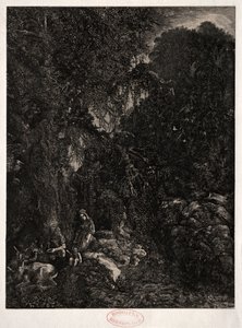हिरण के साथ पवित्र परिवार, 1871। द्वारा रोडोलफे ब्रेज़िन