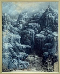 रॉडॉल्फ ब्रेस्डिन (1822-1885) 1884 सन द्वारा रॉक्स ग्रे वॉश एंड व्हाइट गौचे। 0.49x0.39 मीटर पेरिस, ऑर्से संग्रहालय