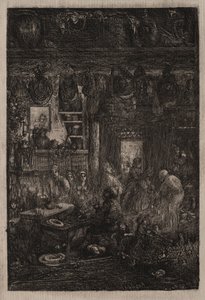 मोलडावियन इंटीरियर, 1865। द्वारा रोडोलफे ब्रेज़िन