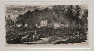 फार्म-यार्ड, 1861। द्वारा रोडोलफे ब्रेज़िन