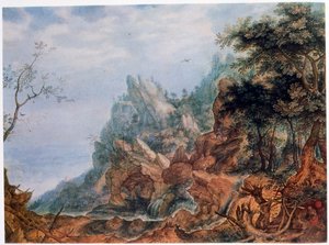 सेंट जेरोम इन ए रॉकी लैंडस्केप, c1596-1639