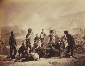 कुकिंग हाउस 8 वीं (द किंग्स रॉयल आयरिश) लाइट ड्रैगन्स (हुसर्स) के 52 तस्वीरों की एक एल्बम से क्रीमिया युद्ध, 1855 से जुड़े द्वारा रोजर फेंटन