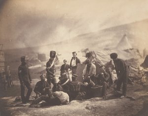 8वें हुसर्स का कुकिंग हाउस, 1855। द्वारा रोजर फेंटन