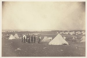 मैकेंज़ी फार्म की ओर देख रहे जनरल बॉस्केट के क्वार्टर, 1855। द्वारा रोजर फेंटन