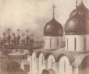 मॉस्को, क्रेमलिन में चर्चों के गुंबद, 1852। द्वारा रोजर फेंटन