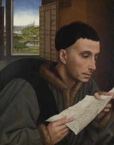 ए मैन रीडिंग (सेंट इवो), C.1450 (पैनल पर तेल) द्वारा रोजियर वैन डेर (की कार्यशाला) वेडेन