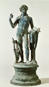 लाल दीवारों, पोम्पेई, सी .30AD (कांस्य) से अपोलो की मूर्ति