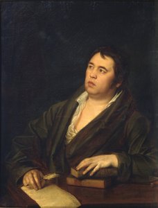 कवि इवान ए। क्रायलोव का पोर्ट्रेट 1769-1844, 1812 द्वारा रोमन मैक्सिमोविच वोल्कोव