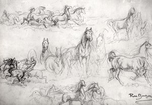 घोड़ों का अध्ययन द्वारा Rosa Bonheur